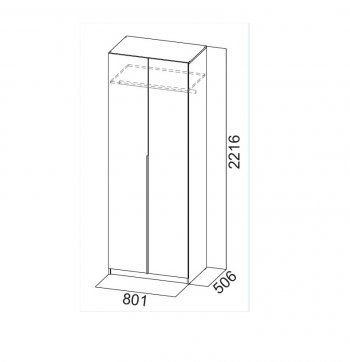 Шкаф 800 мм ШК-5 графит (СВ) в Урае - uraj.mebel-e96.ru