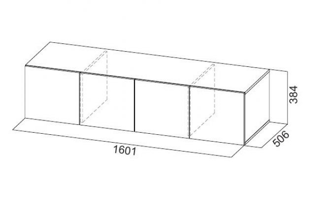 Шкаф 1600 мм ШК-5 с антресолью белый (СВ) в Урае - uraj.mebel-e96.ru