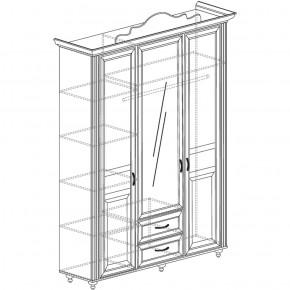 Шкаф 3-дверный Алиса 563 (Яна) в Урае - uraj.mebel-e96.ru