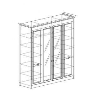 Шкаф 4-дверный с зеркалом Адель 457 (Яна) в Урае - uraj.mebel-e96.ru