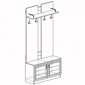 Шкаф для одежды открытый Лира 58 (Яна) в Урае - uraj.mebel-e96.ru