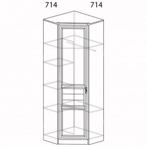 Шкаф для одежды угловой Лира 57 (Яна) в Урае - uraj.mebel-e96.ru