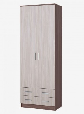 Шкаф Дуэт 2-х створчатый с 2-мя ящиками серия София (Ясень шимо темный/светлый) в Урае - uraj.mebel-e96.ru