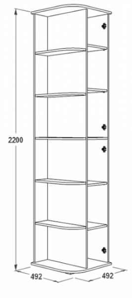 Шкаф крайний Ольга-14 (492*492) в Урае - uraj.mebel-e96.ru