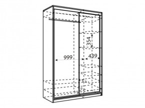 Шкаф-купе Рене 1500 вариант 1 (ЛДСП/ЛДСП) в Урае - uraj.mebel-e96.ru