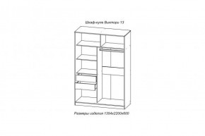 Шкаф-купе ВИКТОРИ-13 Анкор темный в Урае - uraj.mebel-e96.ru