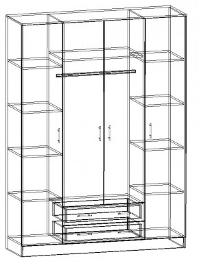 Шкаф 1600 мм София Квадро (Памир) в Урае - uraj.mebel-e96.ru