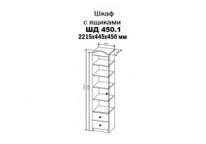 Шкаф-пенал KI-KI 450 мм, ШД450.1 (ДСВ) в Урае - uraj.mebel-e96.ru