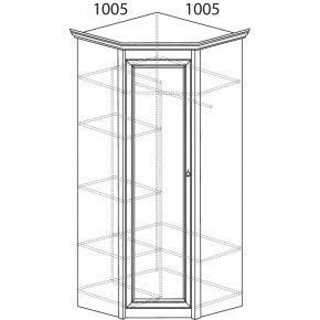 Шкаф угловой Флоренция 662 фасад глухой (Яна) в Урае - uraj.mebel-e96.ru