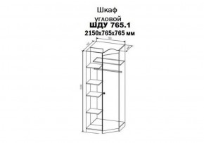 Шкаф угловой KI-KI ШДУ765.1 (ДСВ) в Урае - uraj.mebel-e96.ru