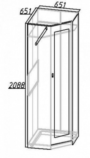 Шкаф угловой Комфорт 1 в Урае - uraj.mebel-e96.ru