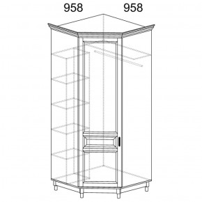 Шкаф угловой Прованс 418 (Яна) в Урае - uraj.mebel-e96.ru