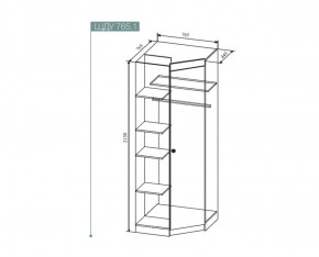 Шкаф угловой Сканди , ШДУ765.1 (ДСВ) в Урае - uraj.mebel-e96.ru