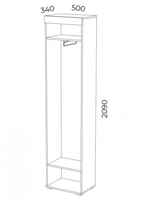 Шкаф ЗШ-5-1-L Зетта в Урае - uraj.mebel-e96.ru