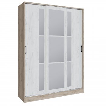 Шкаф-купе Стиль-2 1600 мм крафт белый/крафт серый (Текс) в Урае - uraj.mebel-e96.ru