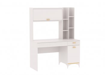 Стол письменный с надстройкой Сиде Белый (СБК) в Урае - uraj.mebel-e96.ru
