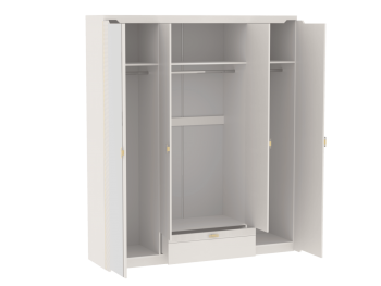 Шкаф 1960 мм 4-дверный NEW Сиде Белый (СБК) в Урае - uraj.mebel-e96.ru