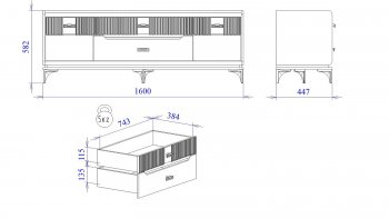 Тумба ТВ Сиде, Белый (СБК) в Урае - uraj.mebel-e96.ru