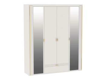 Шкаф 1960 мм 4-дверный NEW Сиде Белый (СБК) в Урае - uraj.mebel-e96.ru