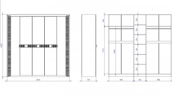 Шкаф 2300 мм 5-дверный NEW Сиде Белый (СБК) в Урае - uraj.mebel-e96.ru