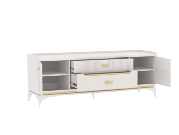 Тумба ТВ Сиде, Белый (СБК) в Урае - uraj.mebel-e96.ru