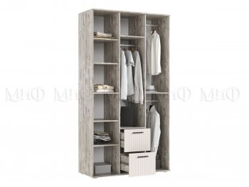 Шкаф 1200 мм Сильвия, дуб юкон/белый (Миф) в Урае - uraj.mebel-e96.ru