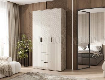 Шкаф 1200 мм Сильвия, дуб юкон/кашемир (Миф) в Урае - uraj.mebel-e96.ru