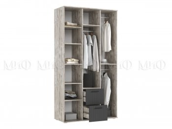 Шкаф 1200 мм Сильвия, дуб юкон/графит (Миф) в Урае - uraj.mebel-e96.ru