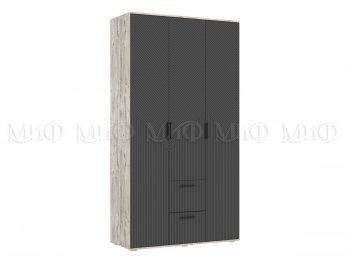 Шкаф 1200 мм Сильвия, дуб юкон/графит (Миф) в Урае - uraj.mebel-e96.ru