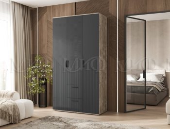 Шкаф 1200 мм Сильвия, дуб юкон/графит (Миф) в Урае - uraj.mebel-e96.ru