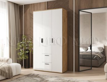 Шкаф 1200 мм Сильвия, крафт/белый (Миф) в Урае - uraj.mebel-e96.ru