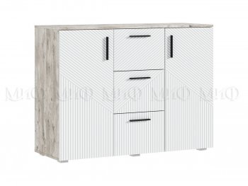 Комод Сильвия, дуб юкон/белый (Миф) в Урае - uraj.mebel-e96.ru