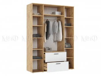 Шкаф 1600 мм Сильвия, крафт/белый (Миф) в Урае - uraj.mebel-e96.ru