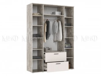 Шкаф 1600 мм Сильвия, дуб юкон/кашемир (Миф) в Урае - uraj.mebel-e96.ru
