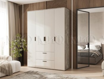 Шкаф 1600 мм Сильвия, дуб юкон/кашемир (Миф) в Урае - uraj.mebel-e96.ru