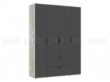 Шкаф 1600 мм Сильвия, дуб юкон/графит (Миф) в Урае - uraj.mebel-e96.ru