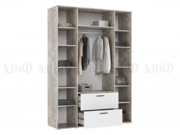 Шкаф 1600 мм Сильвия, дуб юкон/белый (Миф) в Урае - uraj.mebel-e96.ru
