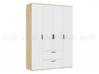 Шкаф 1600 мм Сильвия, крафт/белый (Миф) в Урае - uraj.mebel-e96.ru