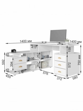 Стол компьютерный СК-8 (ВНК) в Урае - uraj.mebel-e96.ru