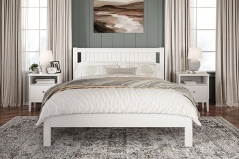 Кровать из массива Сканди белый античный (БМ) в Урае - uraj.mebel-e96.ru