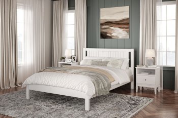 Кровать из массива Сканди белый античный (БМ) в Урае - uraj.mebel-e96.ru