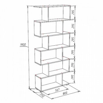 Стеллаж Слим (ВНК) в Урае - uraj.mebel-e96.ru