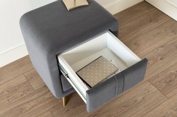 Тумба прикроватная Софи 2 графит (Мебельсон) в Урае - uraj.mebel-e96.ru