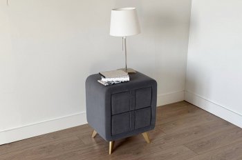 Тумба прикроватная Софи 2 графит (Мебельсон) в Урае - uraj.mebel-e96.ru