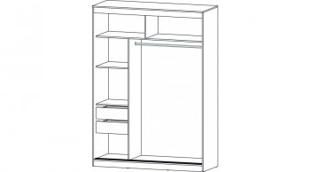 Шкаф-купе 1600 мм Соната Анкор светлый (Лин) в Урае - uraj.mebel-e96.ru