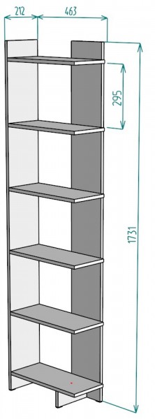 Стеллаж S4 (ДМ) в Урае - uraj.mebel-e96.ru