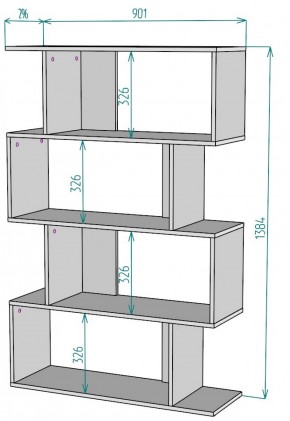 Стеллаж S48 (Белый) в Урае - uraj.mebel-e96.ru