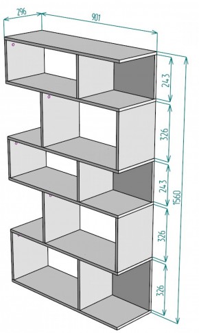 Стеллаж S5 (ДМ) в Урае - uraj.mebel-e96.ru