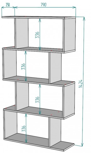 Стеллаж S52 (Белый) в Урае - uraj.mebel-e96.ru