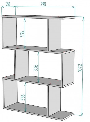 Стеллаж S53 (Венге) в Урае - uraj.mebel-e96.ru